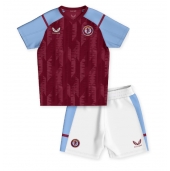 Aston Villa Thuis tenue voor kinderen 2023-24 Korte Mouwen (+ broek)