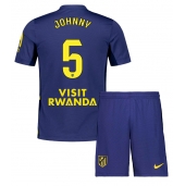 Atletico Madrid Johnny Cardoso #5 Uit tenue voor kinderen 2025-26 Korte Mouwen (+ broek)