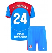 Atletico Madrid Robin Le Normand #24 Derde tenue voor kinderen 2025-26 Korte Mouwen (+ broek)
