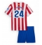 Atletico Madrid Robin Le Normand #24 Thuis tenue voor kinderen 2025-26 Korte Mouwen (+ broek)