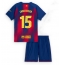 Barcelona Andreas Christensen #15 Thuis tenue voor kinderen 2025-26 Korte Mouwen (+ broek)