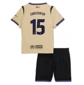 Barcelona Andreas Christensen #15 Uit tenue voor kinderen 2025-26 Korte Mouwen (+ broek)