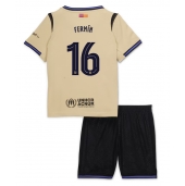 Barcelona Fermin Lopez #16 Uit tenue voor kinderen 2025-26 Korte Mouwen (+ broek)