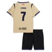 Barcelona Ferran Torres #7 Uit tenue voor kinderen 2025-26 Korte Mouwen (+ broek)