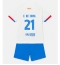 Barcelona Frenkie de Jong #21 Uit tenue voor kinderen 2023-24 Korte Mouwen (+ broek)