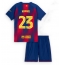 Barcelona Jules Kounde #23 Thuis tenue voor kinderen 2025-26 Korte Mouwen (+ broek)