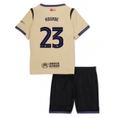 Barcelona Jules Kounde #23 Uit tenue voor kinderen 2025-26 Korte Mouwen (+ broek)