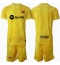 Barcelona Keeper Thuis tenue voor kinderen 2024-25 Korte Mouwen (+ broek)