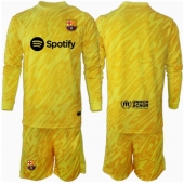 Barcelona Keeper Thuis tenue voor kinderen 2024-25 Lange Mouwen (+ broek)