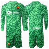 Barcelona Keeper Uit tenue voor kinderen 2024-25 Lange Mouwen (+ broek)