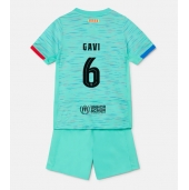 Barcelona Paez Gavi #6 Derde tenue voor kinderen 2023-24 Korte Mouwen (+ broek)
