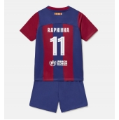 Barcelona Raphinha Belloli #11 Thuis tenue voor kinderen 2023-24 Korte Mouwen (+ broek)