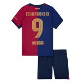 Barcelona Robert Lewandowski #9 Thuis tenue voor kinderen 2024-25 Korte Mouwen (+ broek)
