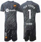 Barcelona Ter Stegen #1 Keeper Derde tenue voor kinderen 2024-25 Korte Mouwen (+ broek)