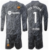 Barcelona Ter Stegen #1 Keeper Derde tenue voor kinderen 2024-25 Lange Mouwen (+ broek)
