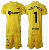 Barcelona Ter Stegen #1 Keeper Thuis tenue voor kinderen 2024-25 Korte Mouwen (+ broek)