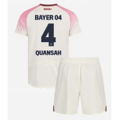 Bayer Leverkusen Jarell Quansah #4 Uit tenue voor kinderen 2025-26 Korte Mouwen (+ broek)