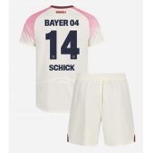 Bayer Leverkusen Patrik Schick #14 Uit tenue voor kinderen 2025-26 Korte Mouwen (+ broek)