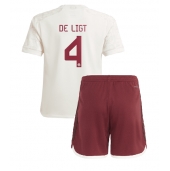Bayern Munich Matthijs de Ligt #4 Derde tenue voor kinderen 2023-24 Korte Mouwen (+ broek)