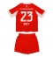 Bayern Munich Sacha Boey #23 Thuis tenue voor kinderen 2025-26 Korte Mouwen (+ broek)