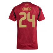 België Amadou Onana #24 Thuis tenue voor Dames EK 2024 Korte Mouwen