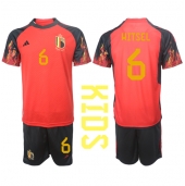 België Axel Witsel #6 Thuis tenue voor kinderen WK 2022 Korte Mouwen (+ broek)