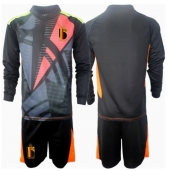 België Keeper Thuis tenue voor kinderen EK 2024 Lange Mouwen (+ broek)