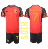 België Kevin De Bruyne #7 Thuis tenue voor kinderen WK 2022 Korte Mouwen (+ broek)