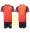 België Romelu Lukaku #9 Thuis tenue voor kinderen WK 2022 Korte Mouwen (+ broek)