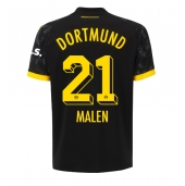 Borussia Dortmund Donyell Malen #21 Uit tenue 2023-24 Korte Mouwen