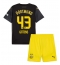 Borussia Dortmund Jamie Bynoe-Gittens #43 Uit tenue voor kinderen 2024-25 Korte Mouwen (+ broek)