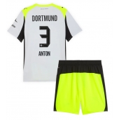 Borussia Dortmund Waldemar Anton #3 Uit tenue voor kinderen 2025-26 Korte Mouwen (+ broek)