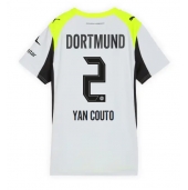 Borussia Dortmund Yan Couto #2 Uit tenue voor Dames 2025-26 Korte Mouwen