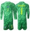 Brazilië Alisson Becker #1 Keeper Thuis tenue voor kinderen Copa America 2024 Lange Mouwen (+ broek)