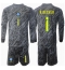 Brazilië Alisson Becker #1 Keeper Uit tenue voor kinderen Copa America 2024 Lange Mouwen (+ broek)