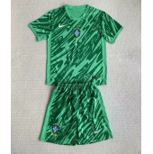 Brazilië Keeper Thuis tenue voor kinderen Copa America 2024 Korte Mouwen (+ broek)