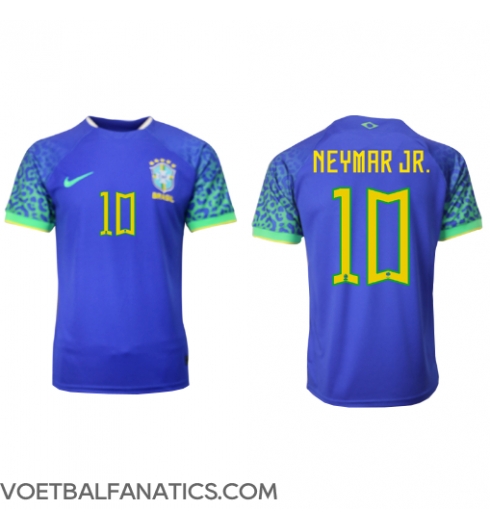 Brazilië Neymar Jr #10 Uit tenue WK 2022 Korte Mouwen