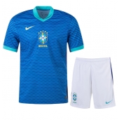 Brazilië Uit tenue voor kinderen Copa America 2024 Korte Mouwen (+ broek)