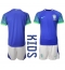 Brazilië Uit tenue voor kinderen WK 2022 Korte Mouwen (+ broek)
