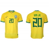 Brazilië Vinicius Junior #20 Thuis tenue WK 2022 Korte Mouwen