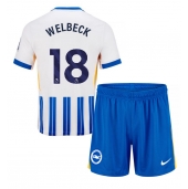 Brighton Danny Welbeck #18 Thuis tenue voor kinderen 2024-25 Korte Mouwen (+ broek)