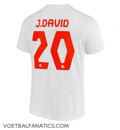 Canada Jonathan David #20 Uit tenue WK 2022 Korte Mouwen