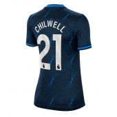 Chelsea Ben Chilwell #21 Uit tenue voor Dames 2023-24 Korte Mouwen