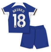 Chelsea Christopher Nkunku #18 Thuis tenue voor kinderen 2023-24 Korte Mouwen (+ broek)
