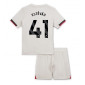 Chelsea Estevao Willian #41 Uit tenue voor kinderen 2025-26 Korte Mouwen (+ broek)