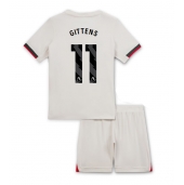 Chelsea Jamie Gittens #11 Uit tenue voor kinderen 2025-26 Korte Mouwen (+ broek)