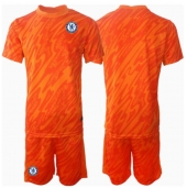 Chelsea Keeper Thuis tenue voor kinderen 2024-25 Korte Mouwen (+ broek)
