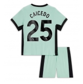 Chelsea Moises Caicedo #25 Derde tenue voor kinderen 2023-24 Korte Mouwen (+ broek)