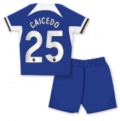 Chelsea Moises Caicedo #25 Thuis tenue voor kinderen 2023-24 Korte Mouwen (+ broek)