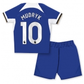 Chelsea Mykhailo Mudryk #10 Thuis tenue voor kinderen 2023-24 Korte Mouwen (+ broek)